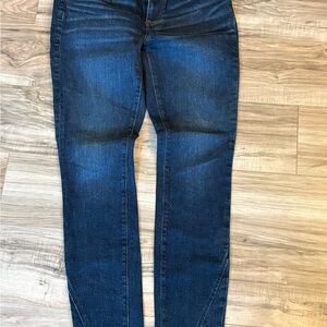 Loft Dark Blue Skinny Jeans - Slim Fit Split hem